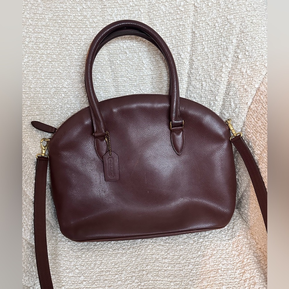 Vintage COACH mahogany brown leather bag